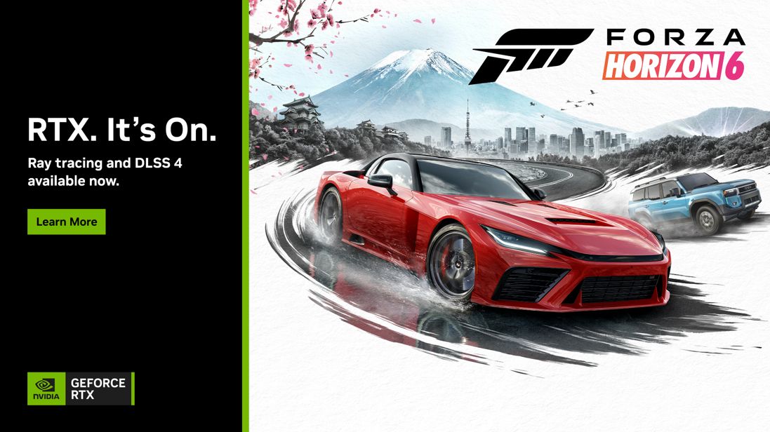 《極限競速:地平線6》支援NVIDIA DLSS 4.5 RTX 50顯卡4K效能最高提升5.2倍