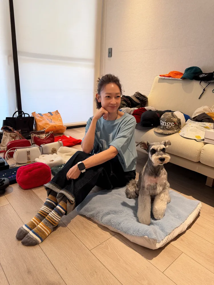 潘慧如和愛犬。經紀人提供