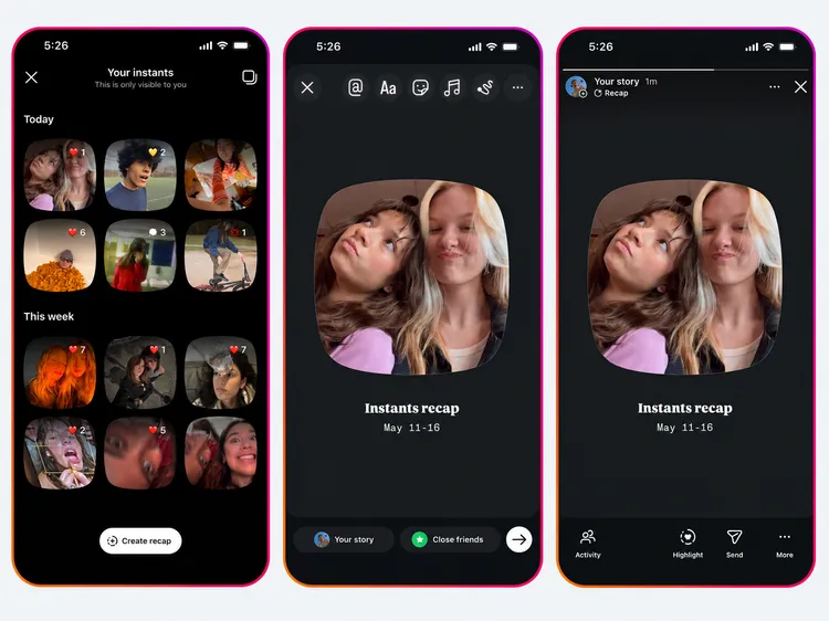 Instagram推出全新「Instants」功能，用戶可分享看完即消失的限時照片，同步推出獨立App測試市場反應。Meta官網