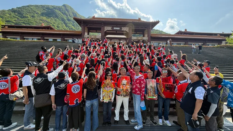 北港媽前往群馬縣佛光山法水寺駐駕，展開宗教文化交流。北港朝天宮提供