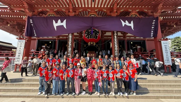 北港媽走訪笠間稻荷神社，感受不同宗教文化氛圍。北港朝天宮提供
