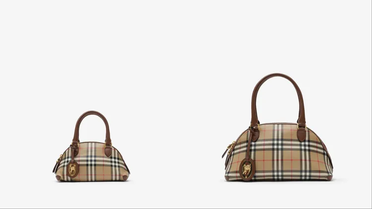 Burberry典藏米色迷你Primrose包（左）5萬9000元、小型Primrose包（右）6萬9000元。品牌提供