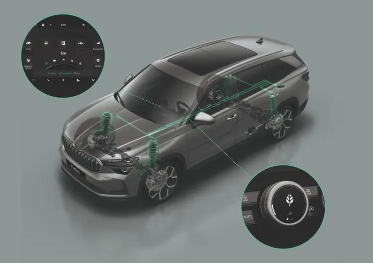 Kodiaq冠軍榮耀版2.0 TSI 4x4新增DCC Plus主動懸載控制系統，具備15段阻尼調整功能。業者提供