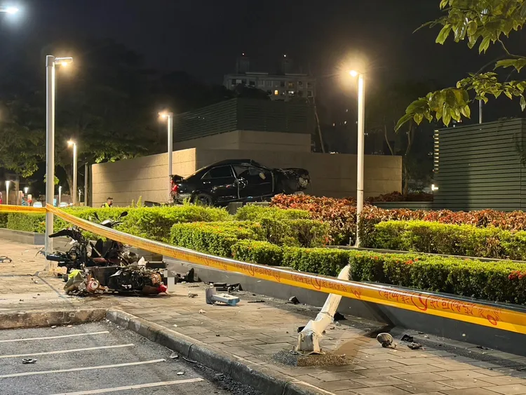 孫男肇事後被查出酒駕，竟想讓同行的女友「頂包」，被警方識破。民眾提供