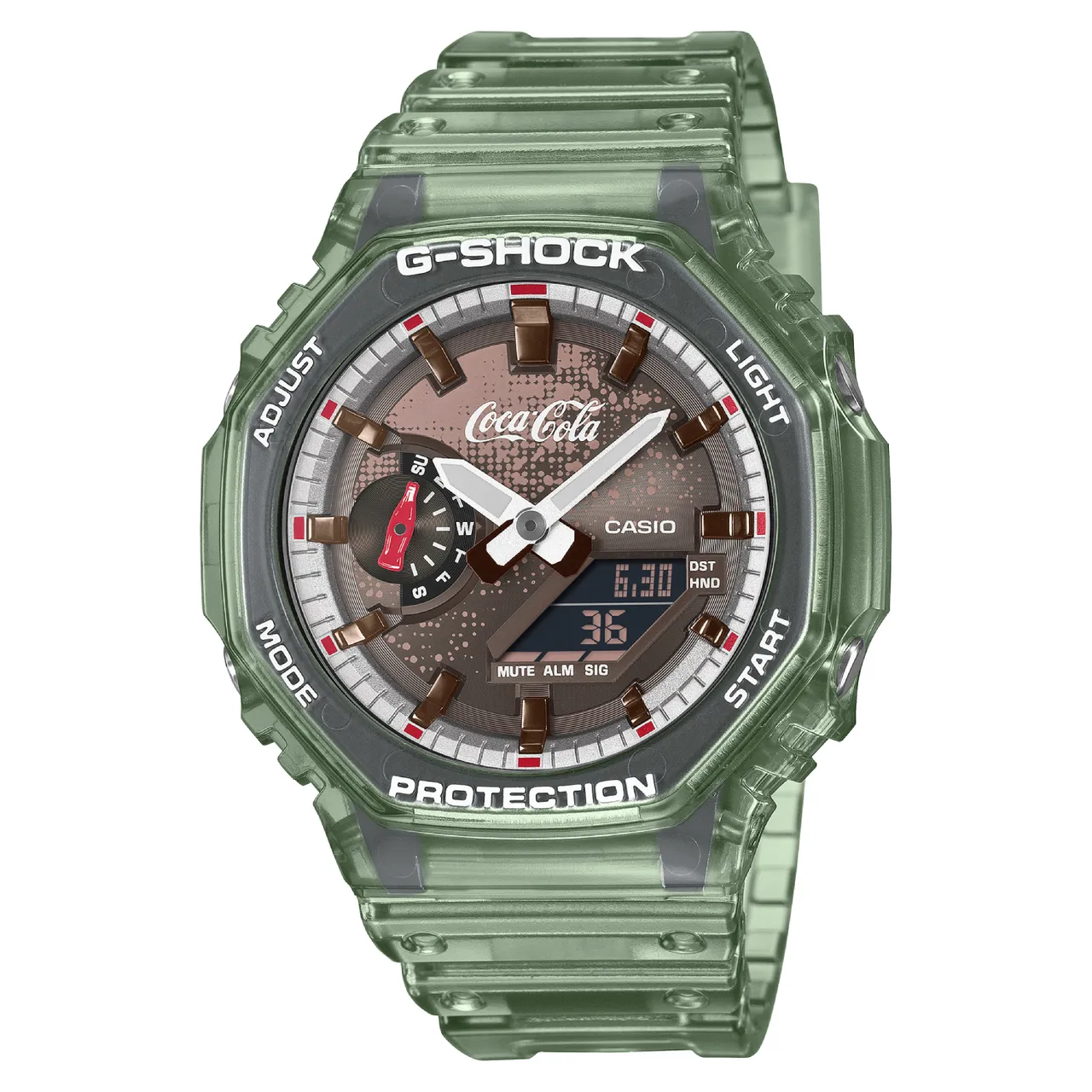 G-SHOCK x 可口可樂聯名錶GA-2100CC，5500元。品牌提供