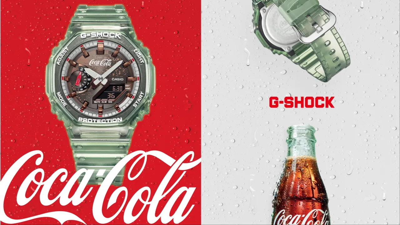 G-SHOCK與可口可樂推出聯名錶。品牌提供