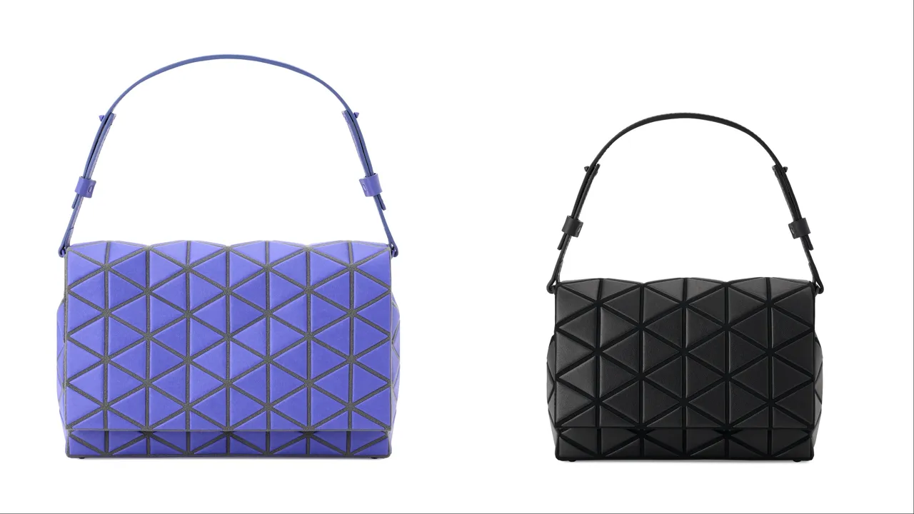 BAO BAO ISSEY MIYAKE FOSSETTE M肩背包（左）4萬2600元、FOSSETTE S肩背包（右）3萬9600元。品牌提供