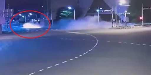 彰化2死影片曝！BMW撞飛機車冒火花衝陸橋　駕駛有黑歷史