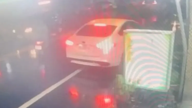 警方透過監視器鎖定范嫌逃跑用車輛。翻攝照片