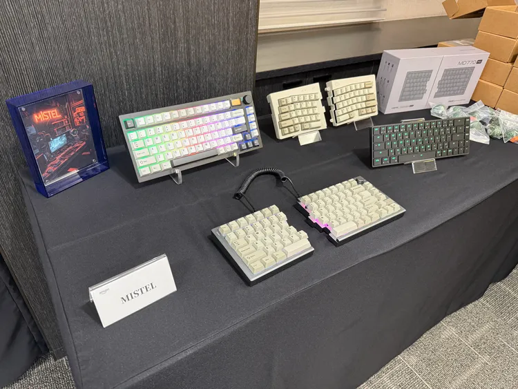 鍵盤品牌Mistel（密斯特）則深耕機械式與人體工學鍵盤市場逾10年。呂承哲攝