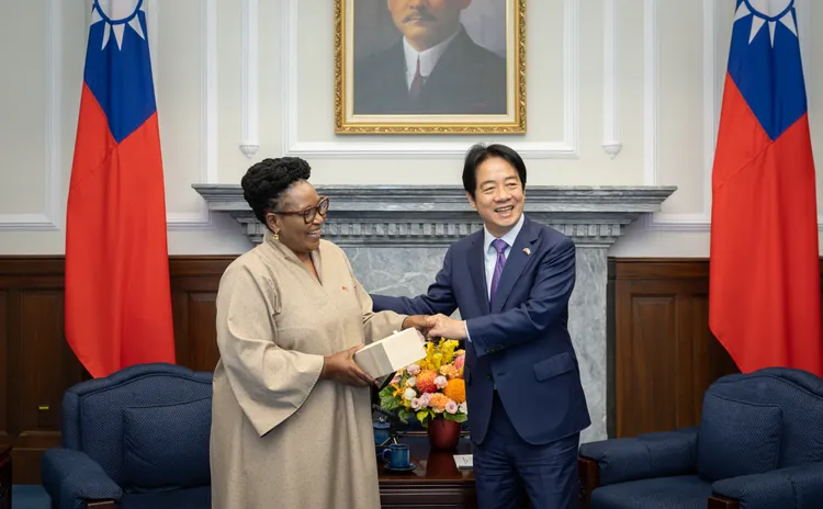 總統賴清德第一次出訪受阻後，史瓦帝尼王國副總理札杜莉（Thulisile Dladla）來台拜訪。總統府提供