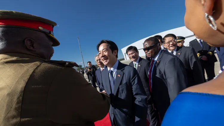 總統賴清德今天抵達史瓦帝尼。總統府提供