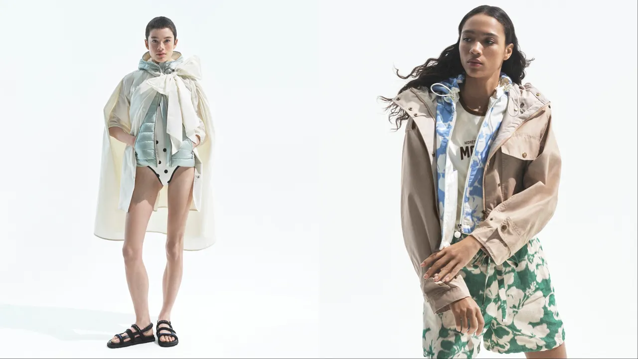Moncler 2026夏季女裝系列以印花、蝴蝶結元素增添甜美感。品牌提供