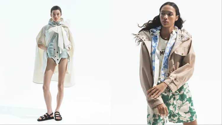 Moncler 2026夏季女裝系列以印花、蝴蝶結元素增添甜美感。品牌提供