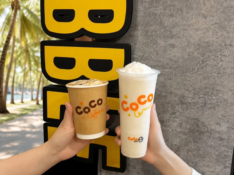 夏季限定「雪沙椰椰冬瓜」（右）、「雪沙椰椰咖啡」將開賣。Coco都可提供