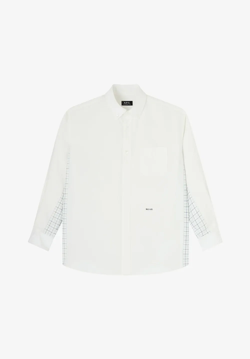 A.P.C. FRGMT聯名JESSICA白色襯衫，1萬3300元。品牌提供