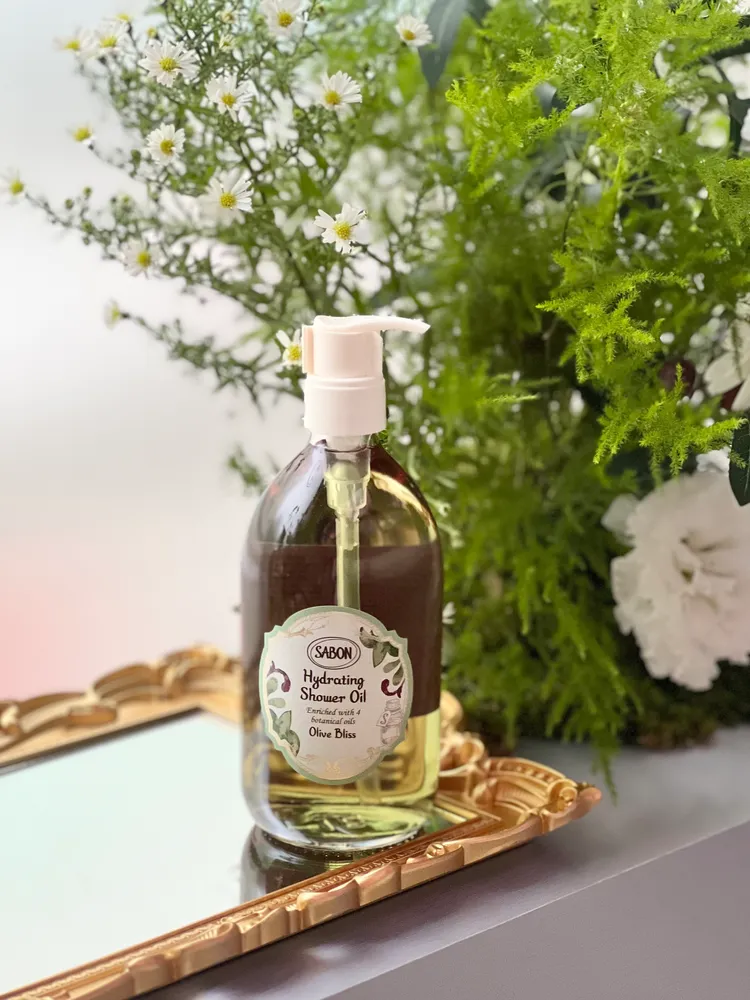 SABON盛宴橄欖輕潤沐浴油。品牌提供