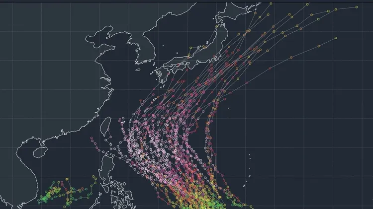 月底前後西北太平洋海域有熱帶系統活躍，但目前各模式對未來路徑看法仍分歧。翻攝台灣颱風論壇｜天氣特急臉書