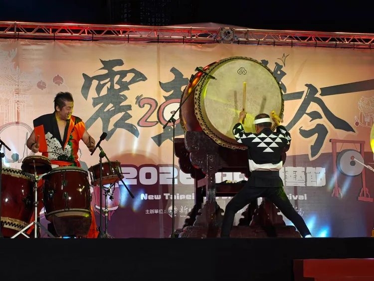 日本太鼓大師跨海獻藝，新北鼓藝節20週年打造經典畫面。文化局提供