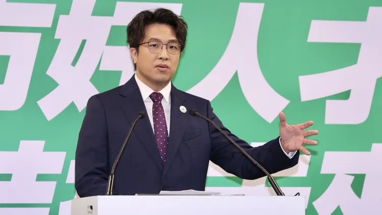 沈伯洋代表民進黨投入台北市長選戰。莊宗達攝