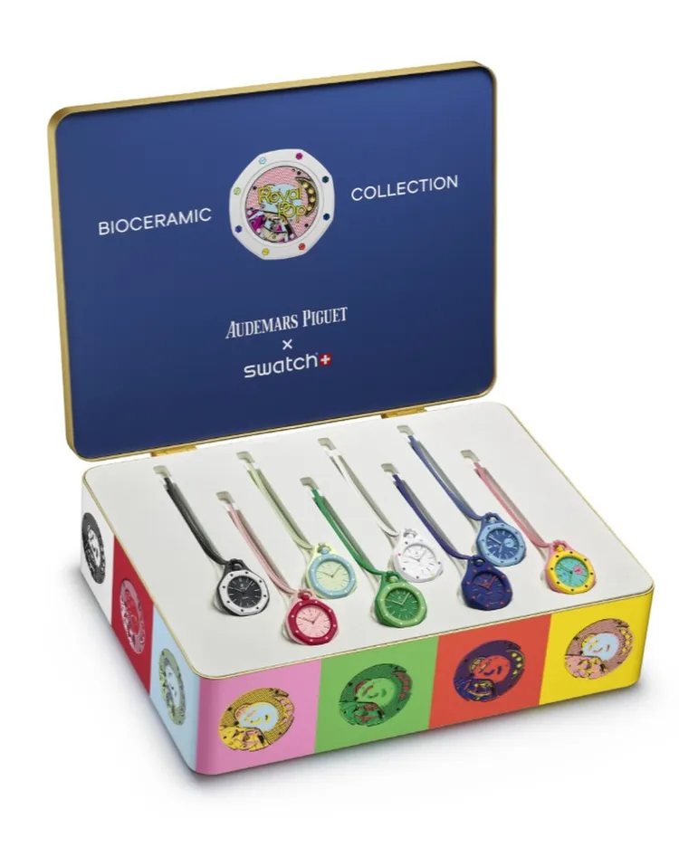 SWATCH X AP Royal Pop作品曝光。翻攝IG