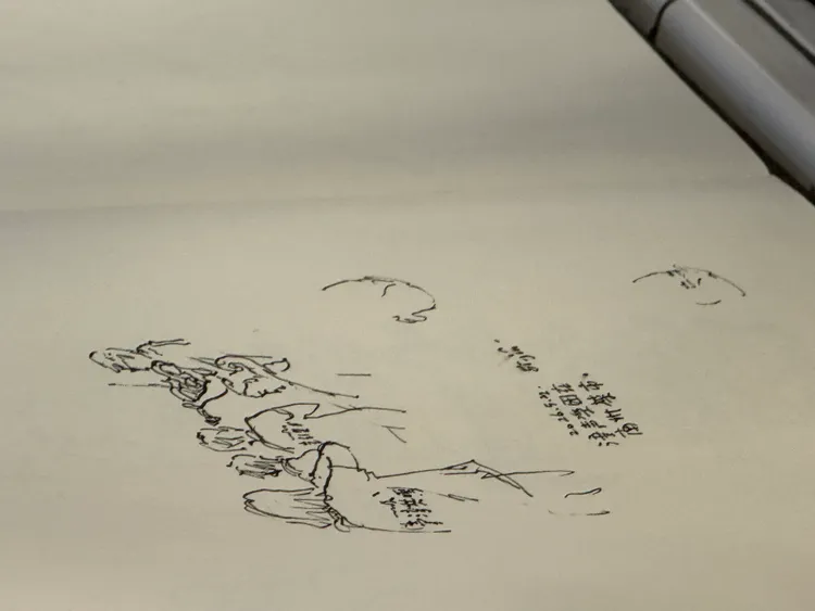 高樹長老教會牧師陳義仁分享於「臺灣共鳴」活動的速寫。呂承哲攝