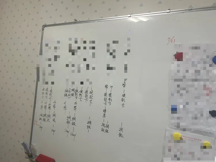 人頭公司戶現場白板。翻攝畫面