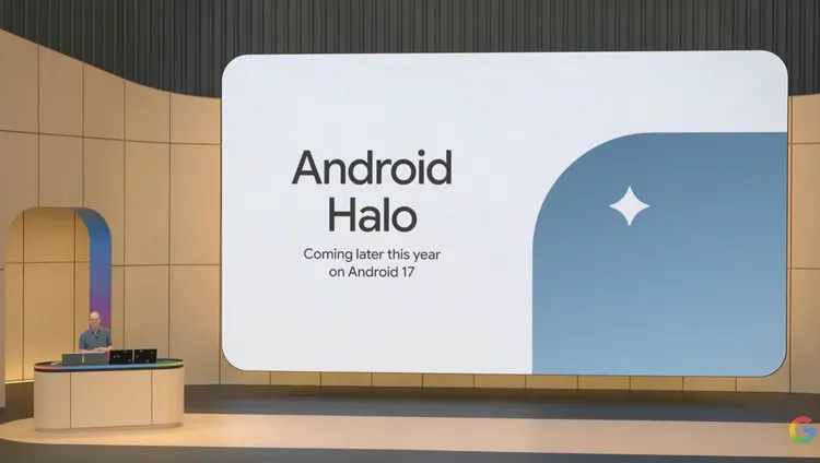 Google發表全新「Android Halo」介面，未來AI代理執行任務時，進度將直接顯示在手機頂端，讓使用者不用切換App也能掌握AI工作狀態。Google I/O