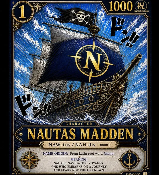 兩人新生兒取名Nautas。翻攝IG