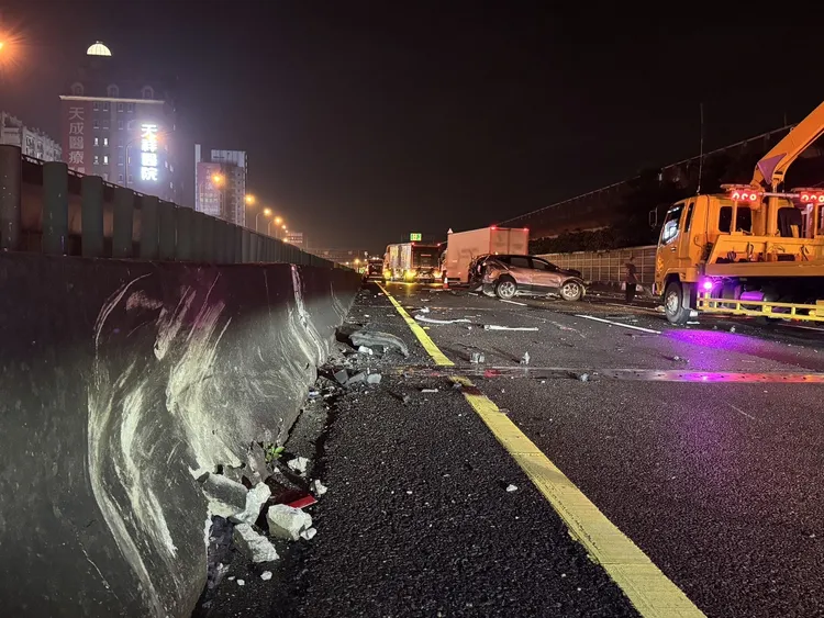 車禍現場。國道警方提供