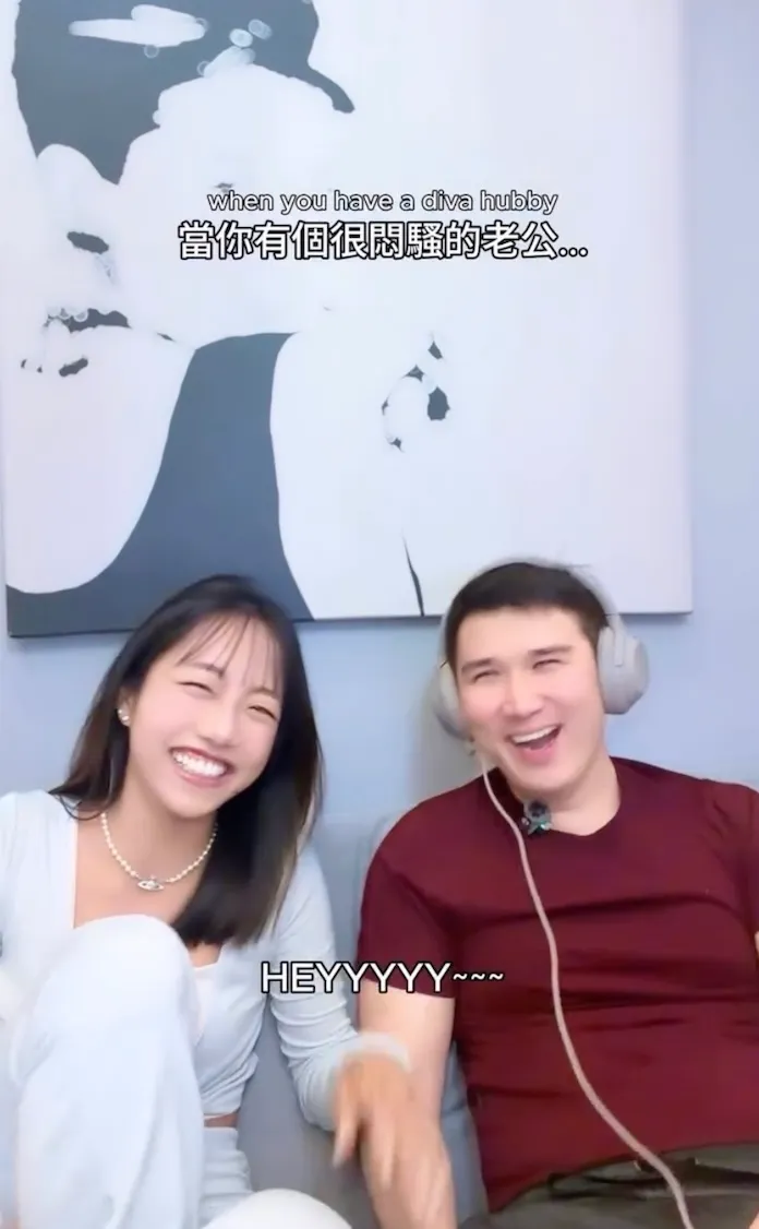 蔡佩軒常於社群分享與老公的甜蜜互動。可瑞思國際娛樂提供