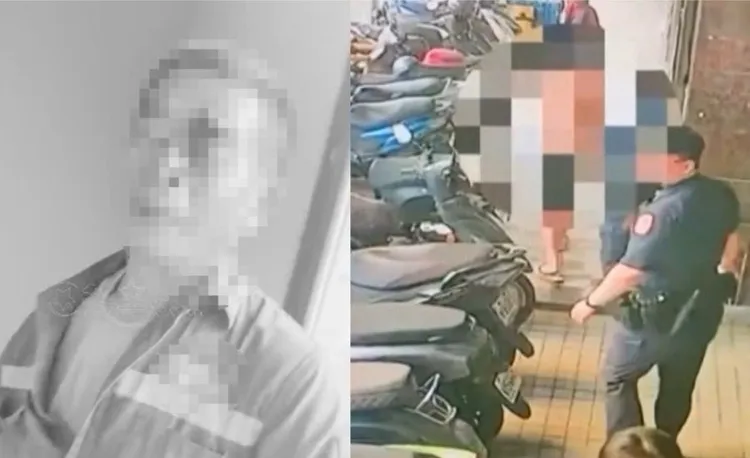 呂男酒後失態，3月時把第四台員工打得滿臉血。民眾提供