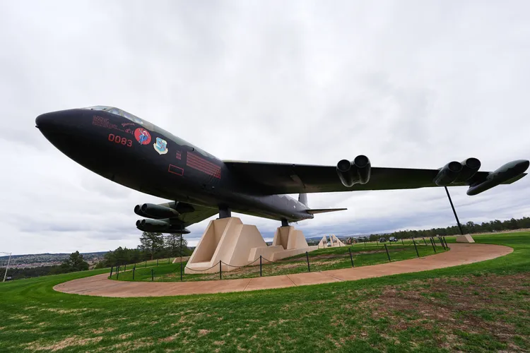 科羅拉多空軍官校展示的B-52轟炸機。美聯社