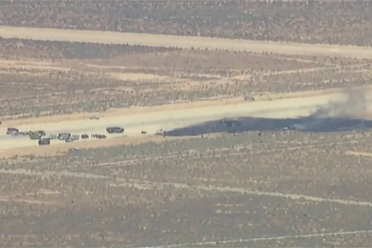 B-52失事現場。路透