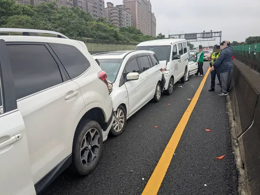 國3北48K三鶯段兩集團「共9車追撞」　驚人場面曝光