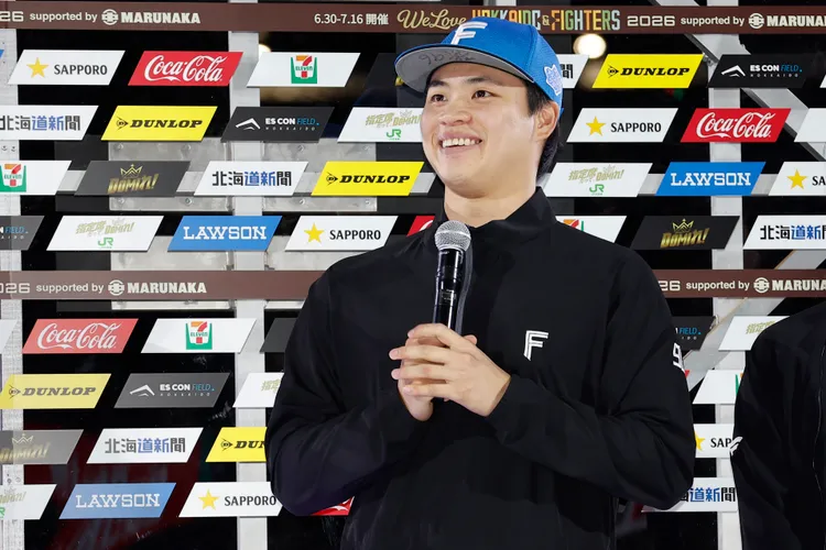 孫易磊昨拿到日職首勝。  北海道日本火腿鬥士隊cH.N.F.提供