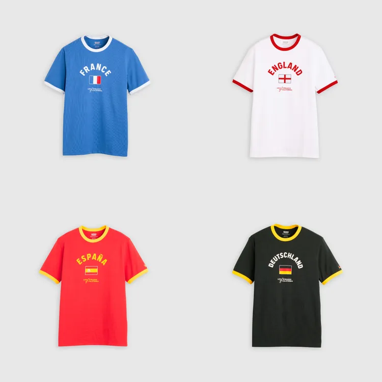 Levi's復古滾邊短版Tee，各1900元。品牌提供