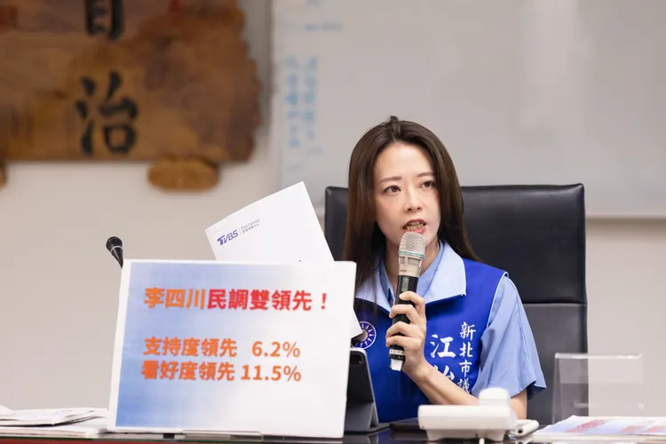 江怡臻指出，李四川女性選民支持度則以30.6%略低於蘇巧慧的34.8%，有近3成未表態，可望左右新北市長選戰勝負的重要關鍵力量。黨團提供