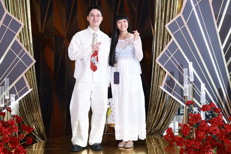 楊昇達和太太若綺一起來祝福。彭欣偉攝影