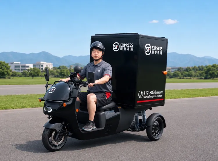 電動三輪機車將優先投入都會區與短程配送。台灣順豐提供