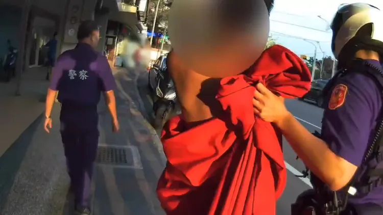 警方逮捕林男。翻攝畫面