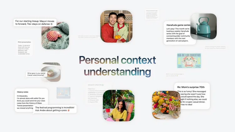蘋果宣布Apple Intelligence將同時結合自家Apple Foundation Models與Google Gemini模型，讓Siri與系統AI功能可依需求選擇不同模型處理任務，進一步提升回答能力與知識範圍。Apple WWDC畫面