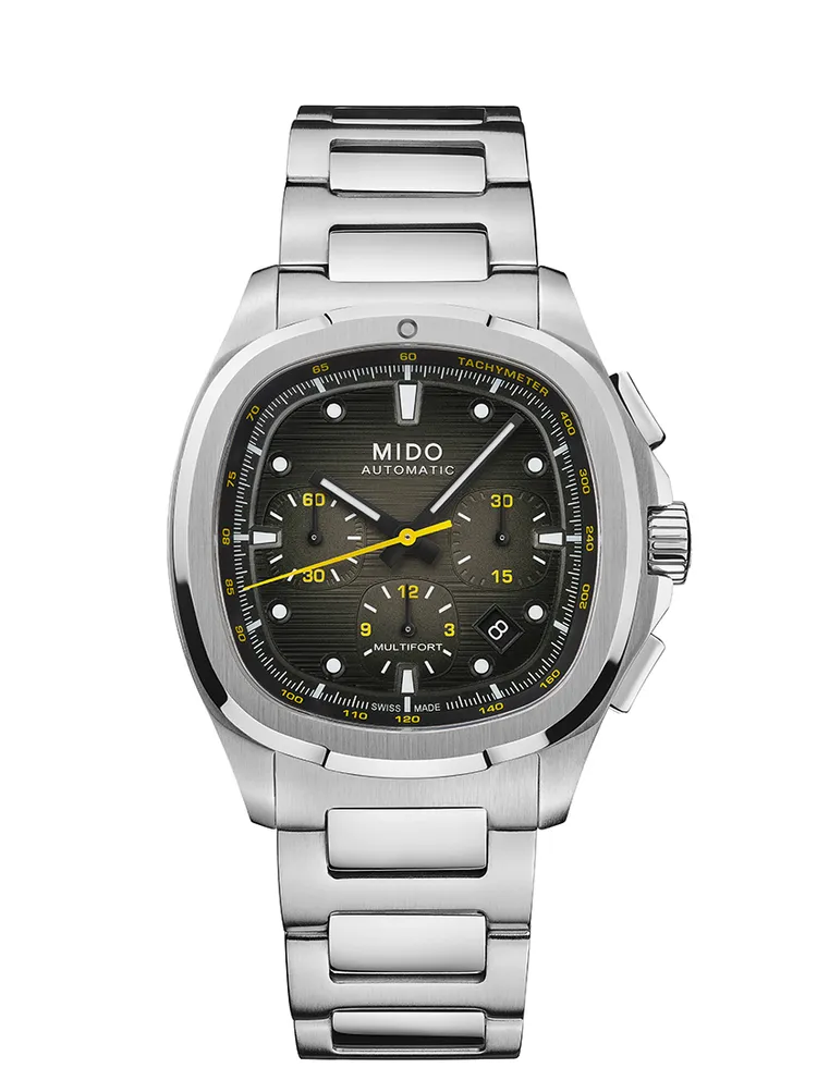 MIDO Multifort TV Chronograph計時碼錶灰黑漸層款，8萬1000元。品牌提供