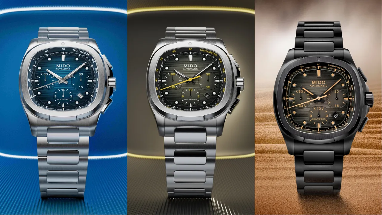 MIDO推出Multifort TV Chronograph計時碼錶。品牌提供