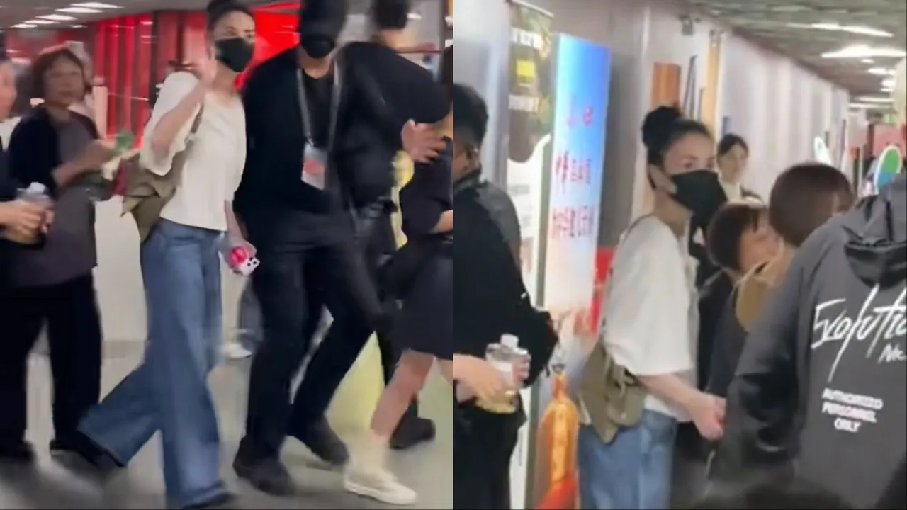 王菲私服搭配Longchamp，隨性又不失時髦。翻攝微博