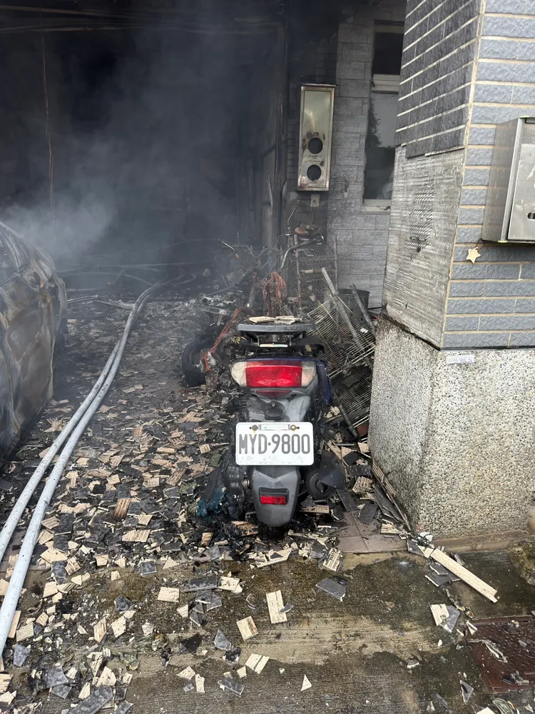 火警現場。民眾提供