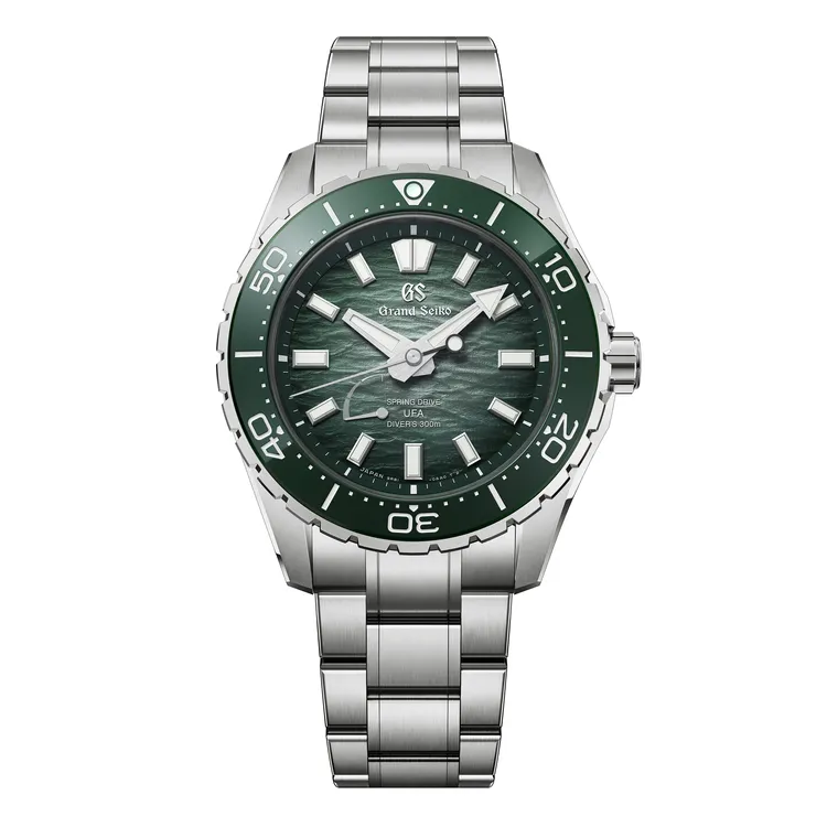 Grand Seiko潮汐Ushio 300潛水腕錶SLGB025錶款，33萬元。