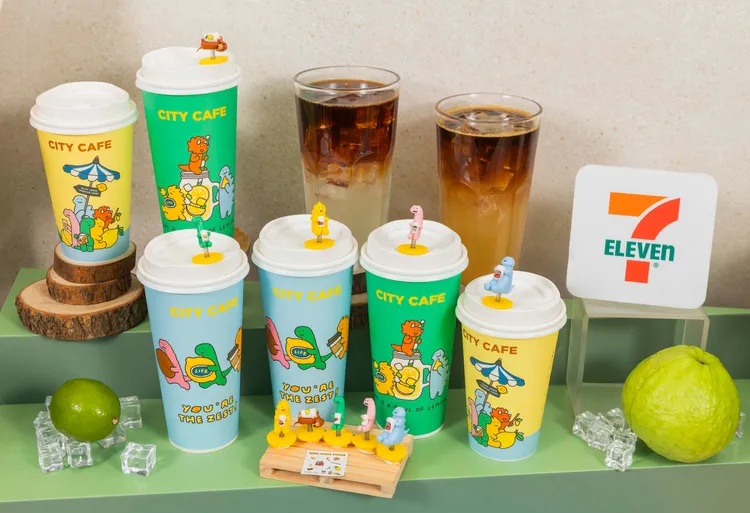 CITY CAFE首次與知名IP「JOGUMAN」推出系列活動，並同步推出新品「真果芭樂氣泡咖啡」。7-ELEVEN提供