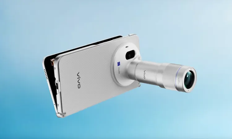 vivo X Fold6預告支援Zeiss 200mm增距鏡配件，主打摺疊手機也能強化遠距拍攝能力。翻攝自Random Leaks YouTube