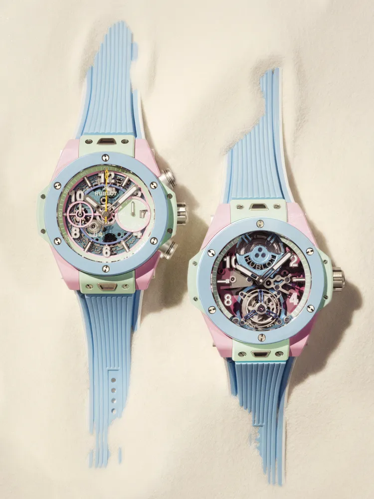 HUBLOT帶來全新Big Bang Summer粉彩陶瓷限量腕錶系列。品牌提供
